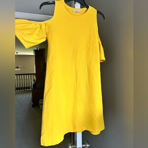 Zara Italy yellow dress with sleeve cut outs. Size S. Great for summer!